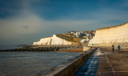 The path under the cliff between Brighton and Saltdean, East Sussex.