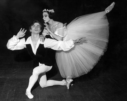 Rudolf Nureyev and Yvette Chauvire at a rehearsal in 1962