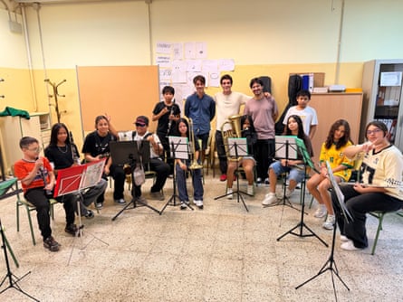 Sergio Camello with the Action for Music charity