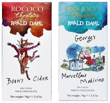 Rococo Roald Dahl chocolate bars