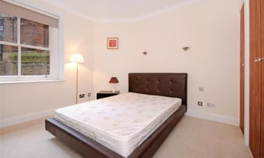 A bedroom at a London apartment