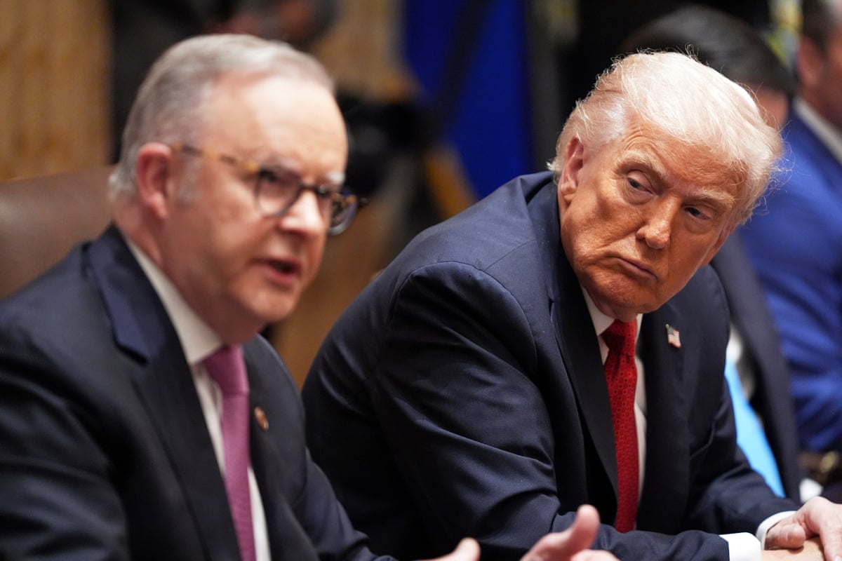 Anthony Albanese and Donald Trump in the White House in October 2025