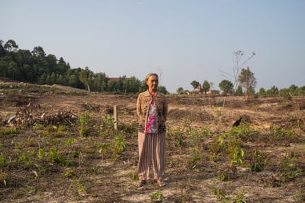 Kav Phor on her land in Ream commune, Preah Sihanouk province, Cambodia.
