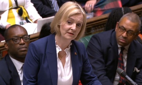 Liz Truss at her first prime minister’s questions.