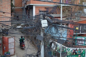 Kathmandu’s chaotic electrical wiring has further hampered road expansion. As roads have been widened the electricity poles have also had to be moved, but a lack of co-ordination between the roads and electricity departments has held up progress.