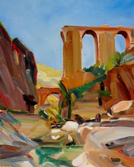 The Broken Aqueduct, Wadi Kelt Near Jericho, by David Bomberg.