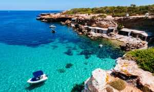 Fishing boat at Cala Comte beach, Ibiza.