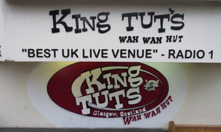 The signage for Glasgow’s King Tut’s, where Alan McGee spotted Oasis.
