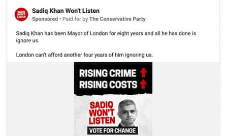 An ad for Hall from a campaign page that is paid for by the Conservatives.