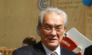 Marshall Islands’ foreign minister, Tony de Brum, at the Paris climate talks