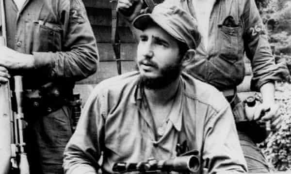 El joven líder guerrillero antibatistiano Fidel Castro.