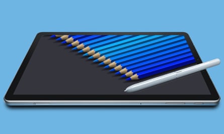 Samsung’s Galaxy Tab S4 with stylus.