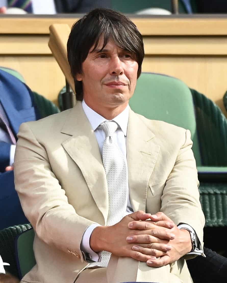 Physicist Brian Cox watching Jannik Sinner and Carlos Alcaraz