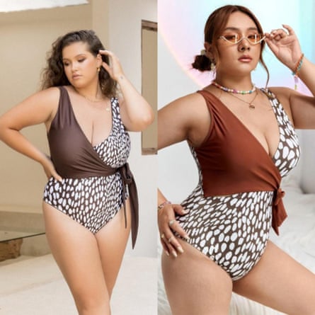Left, Baiia swimwear, and right, a product by Shein.