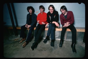 Members of Television Posing Together(Original Caption) : Portrait of rock group Television (Tom Verlaine, Billy Ficca, Richard Lloyd, and Fred Smith). Photograph, 1978. (Photo by Lynn Goldsmith/Corbis/VCG via Getty Images)