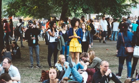 Residents need to be able to create their own culture … a festival crowd in Berlin.