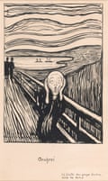 A lithograph version of The Scream, 1895.