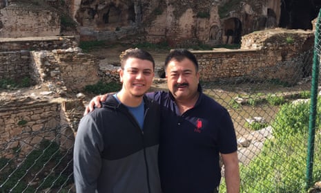 Adil Mijit (right) on holiday in Izmir, Turkey in 2015 with his son-in-law Arslan Mijit Hidayat