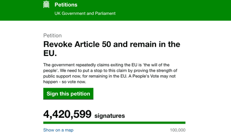 The revoke article 50 petition