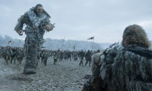 One long orgy of violence … Ian Whyte as Wun Wun on the battlefield.