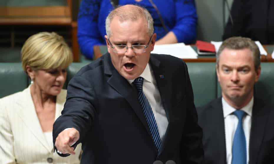 The treasurer, Scott Morrison, during question time on Monday. 