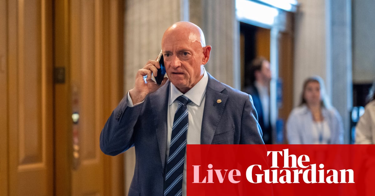 Pentagon says it is investigating senator Mark Kelly after he joined lawmakers telling military to refuse illegal orders – live