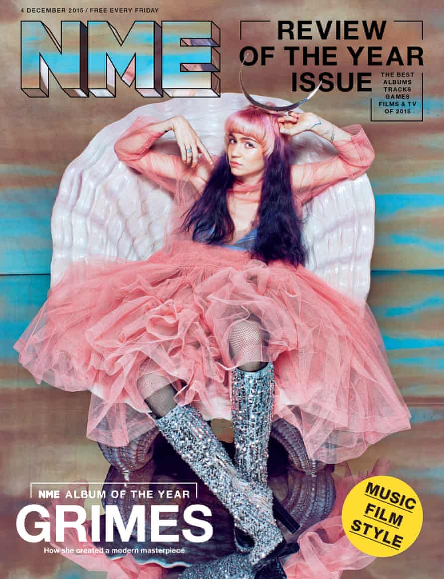 Grimes on the cover of NME.
