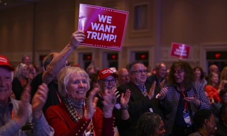 Supporters of Donald Trump as he speaks at CPAC