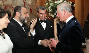 Ruben Vardanyan (second left) with Prince Charles
