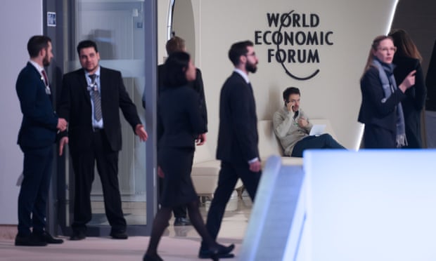 Staff and delegates in Davos
