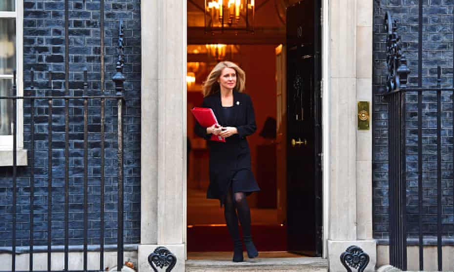 Esther McVey leaving No 10 Downing Street