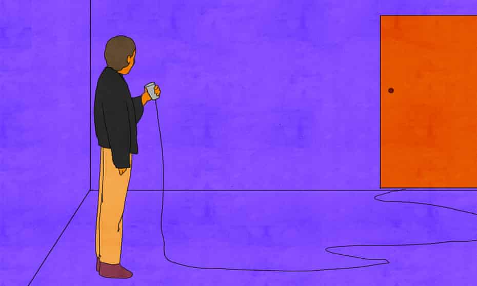 Illustration showing a person switching a switch.