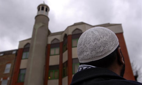 A Muslim man outside Finsbury Park mosque