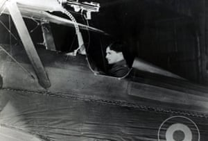 Captain Albert Ball, one of the greatest British aces of the first world war, seen here in his Royal Flying Corps SE5a plane, circa 1917.