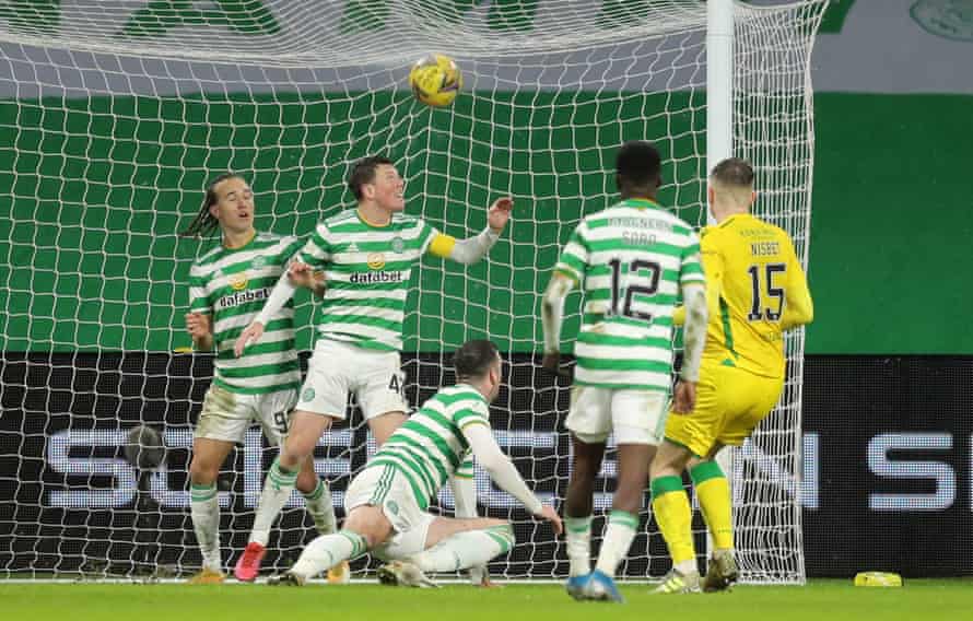 Hibs getting a last-minute equaliser in the 1-1 draw at the Queen’s Celtic on Monday.