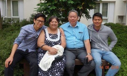 Dr Peter Tun with his wife Win Mar and sons William and Michael