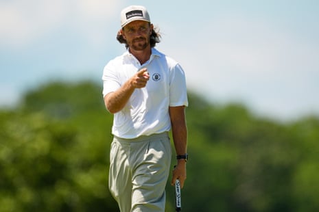 Tommy Fleetwood on the course.