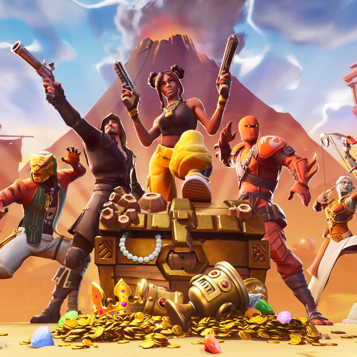 Fortnite Season 8 Brings A Volcano Pirates Cannon And A Banana Suit Fortnite The Guardian Fortnite Volcano Skins Fortnite Volcano Skins Fortnite Season 8 Brings A Volcano Pirates Cannon And A Banana Suit Fortnite The Guardian