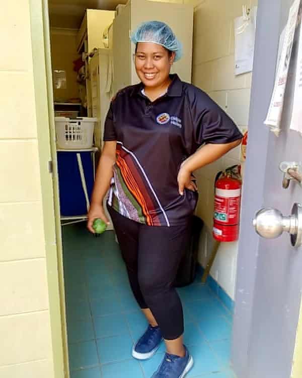 Bwerere Sandy Tebau is a nurse who has been brought from Kiribati in to work at an aged care facility in Doomadgee, a remote Queensland town.