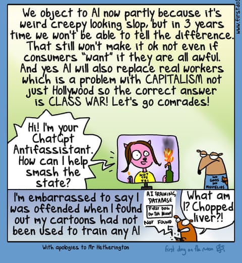 Cartoon by First Dog on the Moon titled AI Wants To Kill You, panel 3