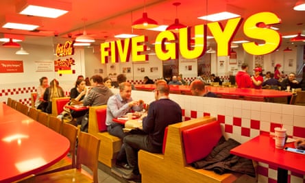 Five Guys in Covent Garden, London ... the US company now has 80 branches in the UK.