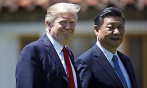 Donald Trump with Chinese president Xi Jinping
