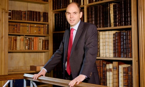 Simon Henderson, the headmaster of Eton, in the college library