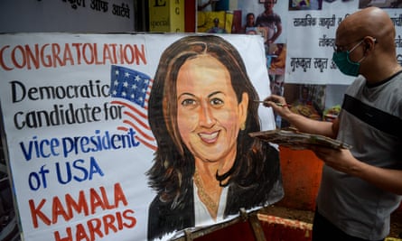 In the past week, posters expressing pride for Kamala Harris have appeared across  the village of  Painganadu, where her grandfather was born.