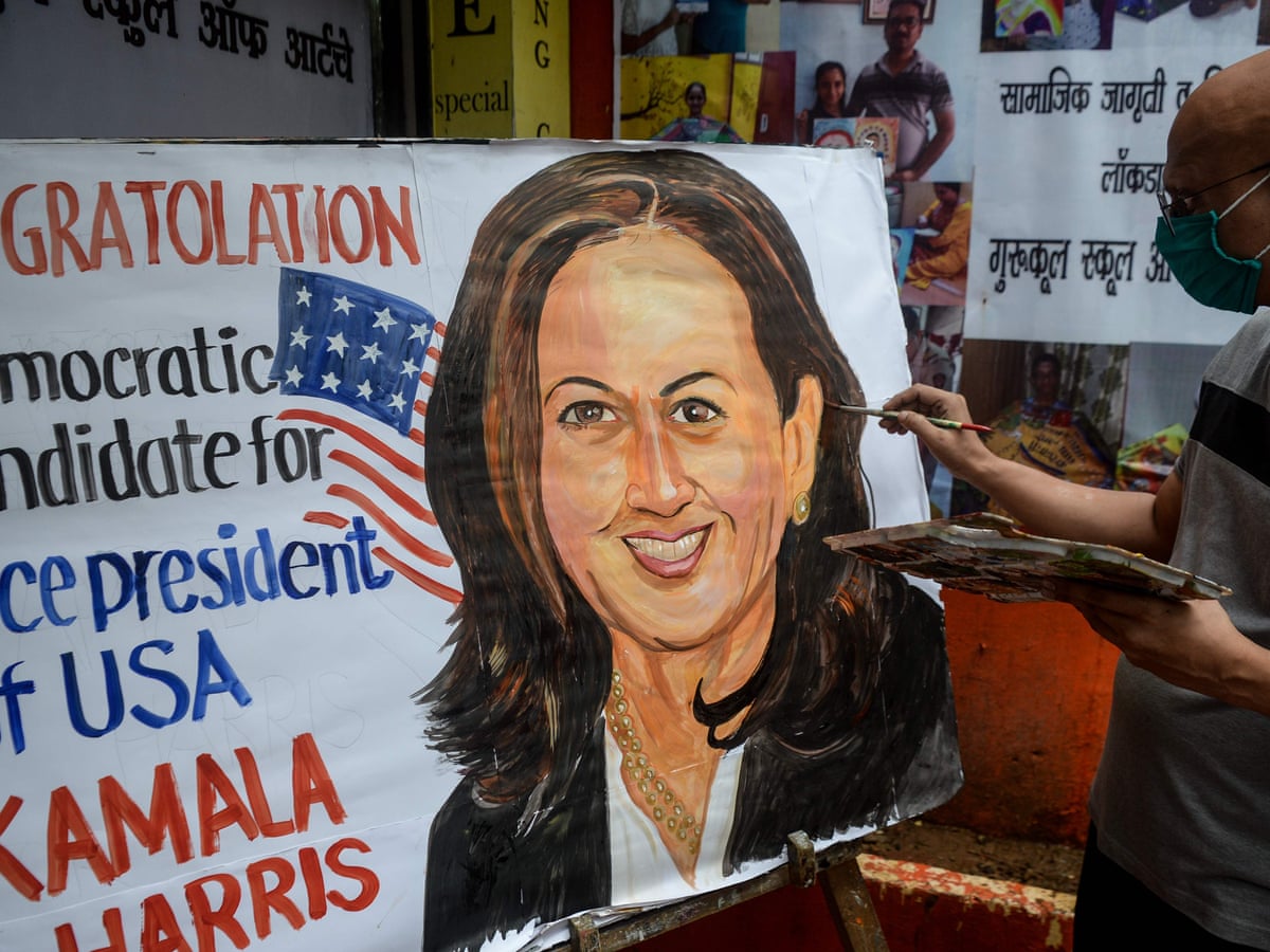 With A Word Of Tamil Kamala Harris Boosts Her Fanbase In India World News The Guardian