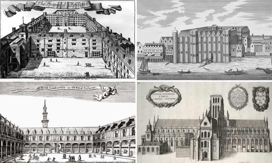Buildings lost in the Great Fire of London composite i mage