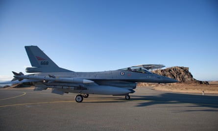 An F-16 pilot with the Norwegian airforce in Bodø, Norway