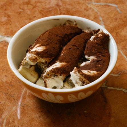 ‘As ever, delicious, rich, thick, cocoa-covered’ tiramisu, astatine Barbarella, Canary Wharf.