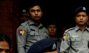 Myanmar police officers.