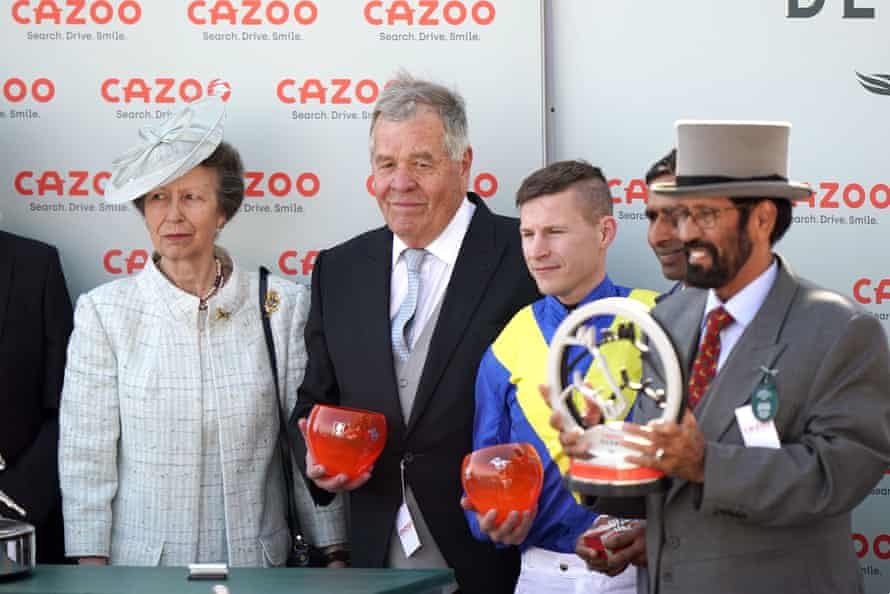 Desert Crown wins the Derby in imperious style for Michael Stoute | The Derby 1 Owner Saeed Suhail (right) with the Princess Royal (left), Sir Michael Stoute and jockey Richard Kingscote.